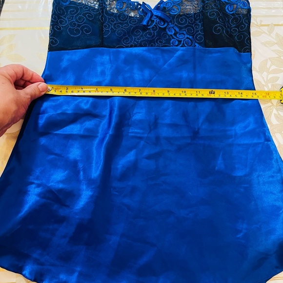 Set of 2 intimates sleepwear gown/ robe / shorts red/ blue Sz S/M - Picture 14 of 16